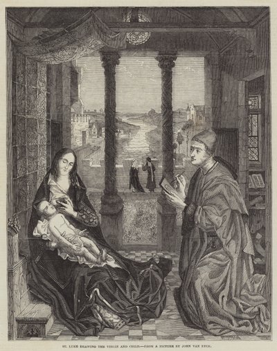 San Lucas dibujando a la Virgen y el Niño de Jan van Eyck